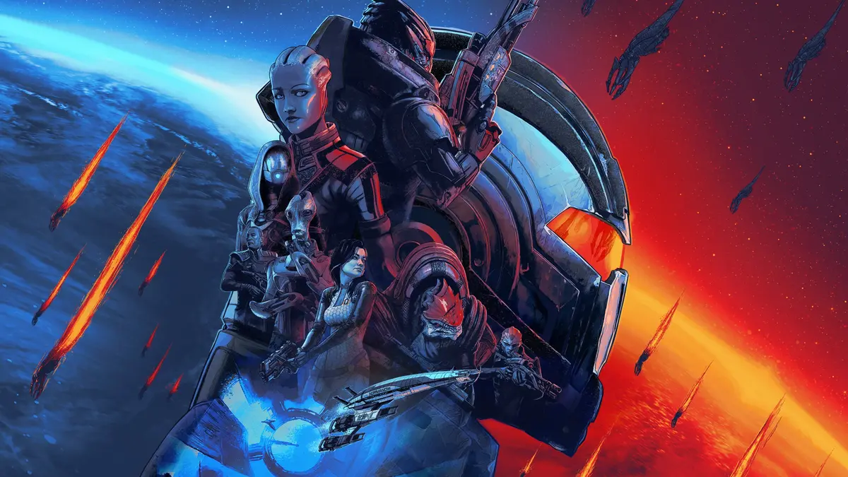 Mass Effect Official Art. Available on PC, Playstation 5, Xbox Series X,  and Xbox Series S.